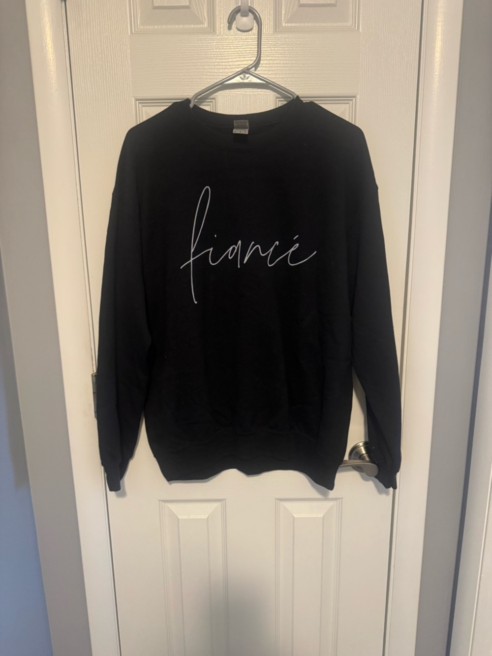 Fiancé Black Crewneck Sweatshirt